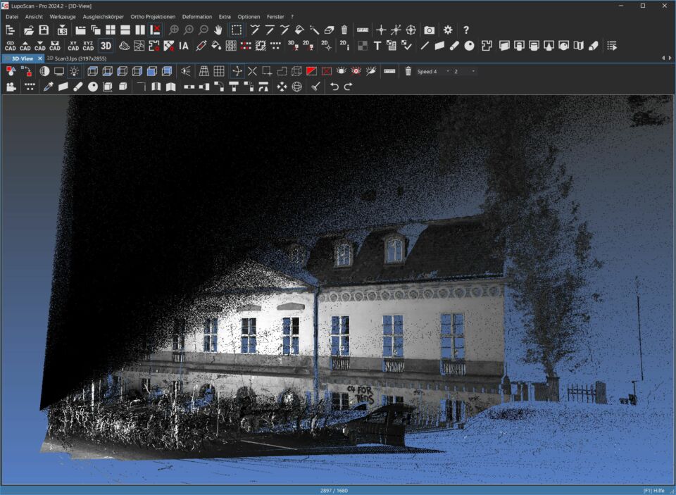 LupoScan 3D Punktwolke ungefiltert